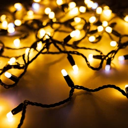 Фото #1 товара Светодиодная гирлянда ARD-STRING-CLASSIC-10000-BLACK-100LED-MILK-FLASH Warm (230V, 7W) (Ardecoled, IP65)