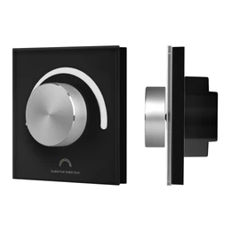 Фото #1 товара INTELLIGENT ARLIGHT Роторная панель SMART-PWM-103-31-MULTI черный (12-48V, 3x4A, TUYA Wi-Fi, 2.4G) (IARL, IP20 Пластик, 5 лет)