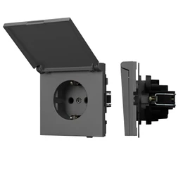 Фото #1 товара Механизм розетки влагозащищённый SCT-TENDO-MCP-SFPL-GR (230V, 16A) (Arlight, -)