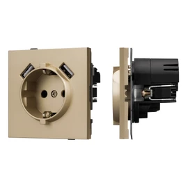 Фото #1 товара Механизм розетки с USB зарядкой SCT-TENDO-MUAA-SFPL-GD (230V, 16A) (Arlight, -)