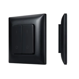 Фото #1 товара INTELLIGENT ARLIGHT Кнопочная панель SMART-RF-801-22-2G-DIM-SUF Black (3V, 2.4G) (IARL, IP20 Пластик, 5 лет)