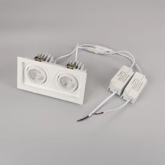 Фото #3 товара Светильник MS-VORTEX-BUILT-S170x90-2x12W Day4000 (WH-WH, 40 deg, 230V) (Arlight, IP20 Металл, 5 лет)