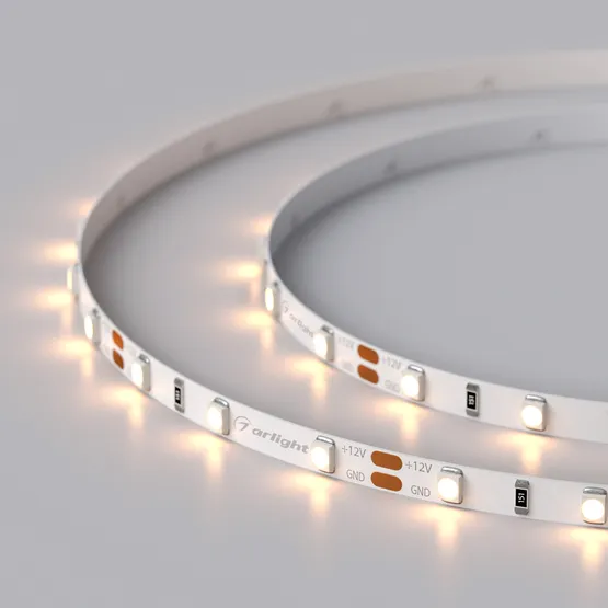 Фото #4 товара Светодиодная лента RT 2-5000 12V Warm2700 5mm (3528, 300 LED, LUX) (Arlight, 4.8 Вт/м, IP20)