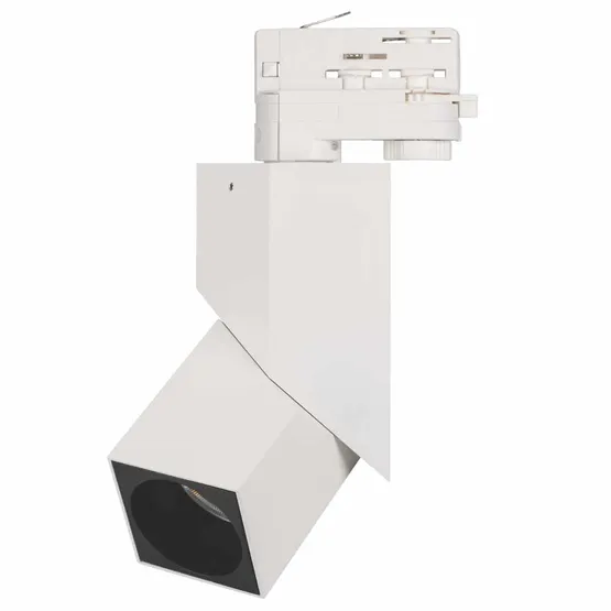 Фото #1 товара Светильник LGD-TWIST-TRACK-4TR-S60x60-12W Day4000 (WH-BK, 30 deg) (Arlight, IP40 Металл, 3 года)