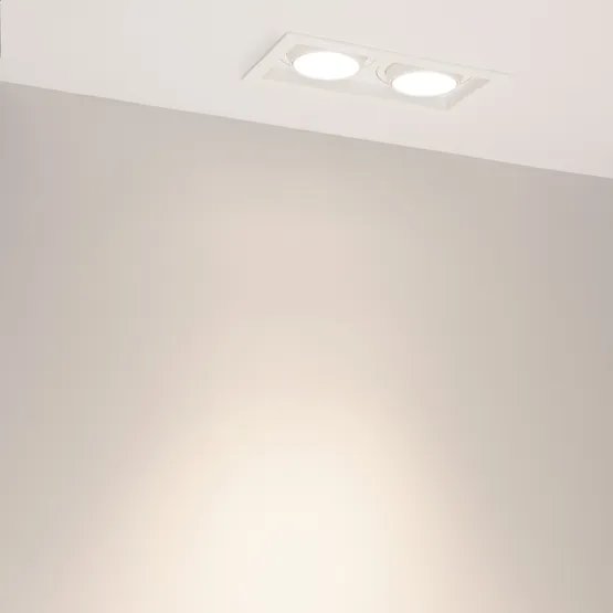 Фото #4 товара Светильник MS-VORTEX-BUILT-S210x117-2x20W Day4000 (WH-WH, 40 deg, 230V) (Arlight, IP20 Металл, 5 лет)