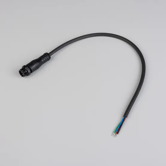 Фото #2 товара Коннектор питания ARL-WAVE-0612-RGB-CON-POWER-MALE-BLK (Arlight, IP67 Пластик, 3 года)