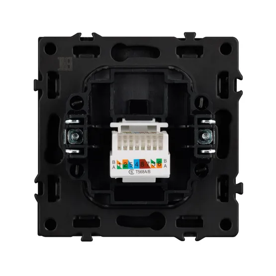 Фото #2 товара Механизм компьютерной розетки SCT-NOBE-MPC1-SFPL-BK (RJ-45, CAT6) (Arlight, -)
