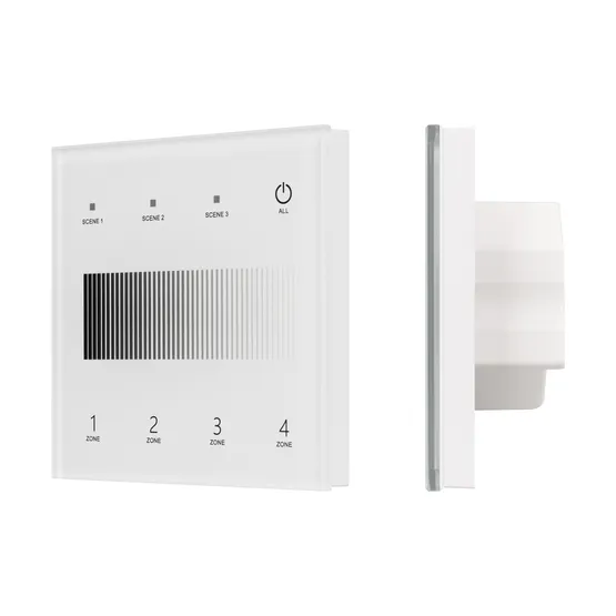Фото товара INTELLIGENT ARLIGHT Сенсорная панель SMART-DALI-301-11-4G-3SC-DT6 Белая (230V, встраиваемая, 2.4G) (IARL, IP20 Пластик, 5 лет)