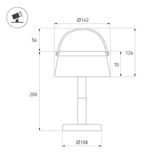 Фото #5 товара Светильник настольный SP-TRAFO-1.5W Warm2700 (Зеленый, 120 deg) (Arlight, IP54 Пластик, 2 года)