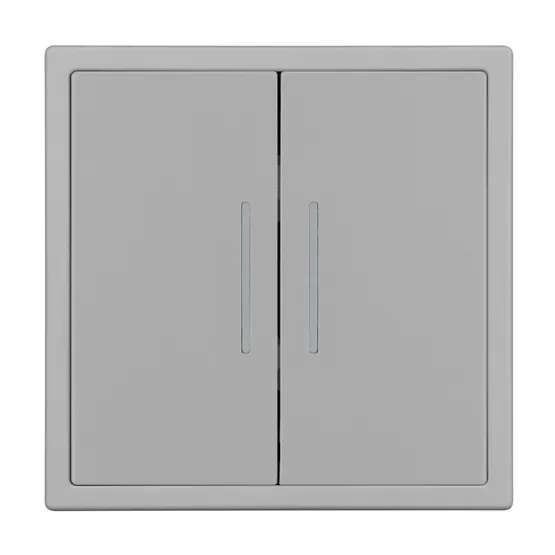 Фото товара Механизм звонкового выключателя двухклавишный LED SWT-NOBE-MKR2-SFPL-L-IS (230V, 10A) (Arlight, Никель)