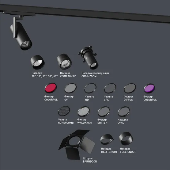 Фото #3 товара Светофильтр LGD-ARTIFACT-COLORFUL-FRAME-R55 (BK-GN) (Arlight, Металл)