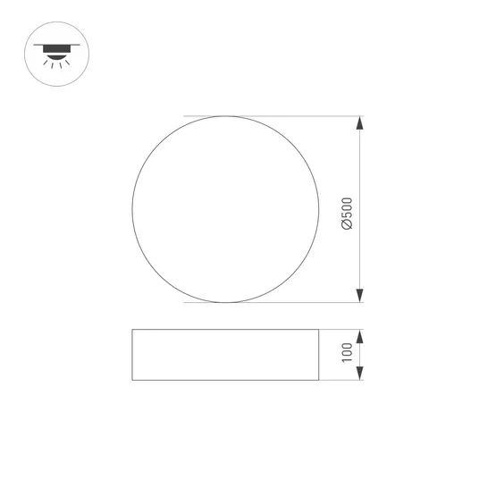 Фото #2 товара Светильник SP-TOR-PILL-PRISM-R500-35W Warm3000 (WH, 100 deg, 230V) (Arlight, IP20 Металл, 3 года)