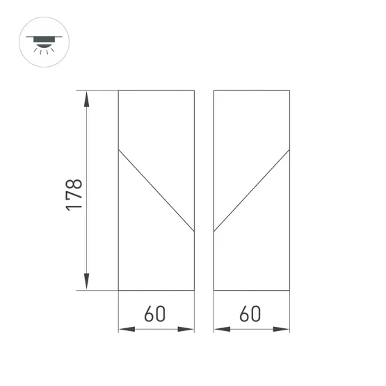 Фото #7 товара Светильник SP-TWIST-SURFACE-S60x60-12W Warm3000 (BK, 30 deg) (Arlight, IP40 Металл, 3 года)