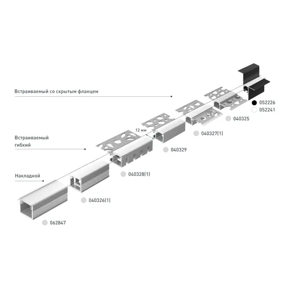 Фото #5 товара Профиль LINE-1212-2000 ANOD (Arlight, Алюминий)