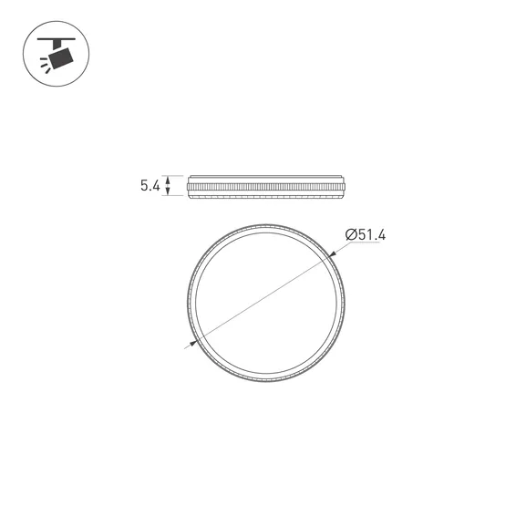 Фото #3 товара Фильтр LGD-ARTIFACT-DIFFUS-LENS-R49 (BK) (Arlight, Металл)