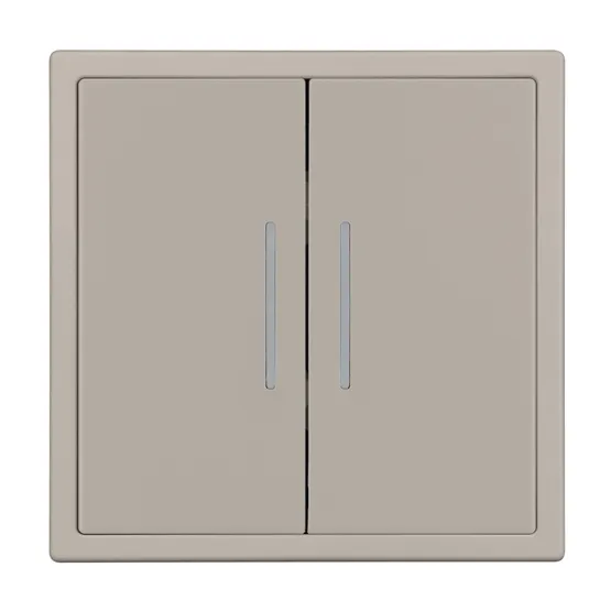 Фото товара Механизм звонкового выключателя двухклавишный LED SWT-NOBE-MKR2-SFPL-L-CA (230V, 10A) (Arlight, Кашемир)