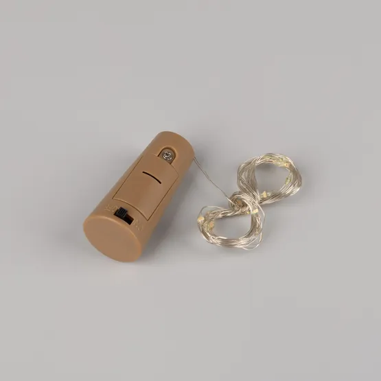 Фото #3 товара Светодиодная гирлянда ARD-DEW-HOME-2000-CLEAR-20LED-STD White6000 (1.5V, Battery Pack, Cork) (Ardecoled, IP20)