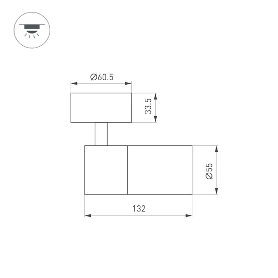 Фото #7 товара Светильник SP-ARTEMIS-SURFACE-FLAP-R55-12W Warm3000 (BK, 8-80 deg, 230V) (Arlight, IP20 Металл, 5 лет)