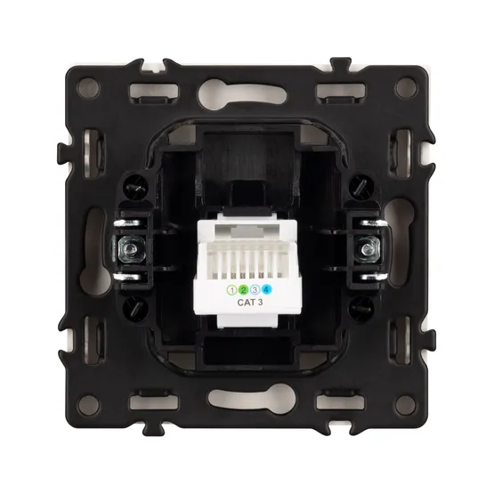 Фото #4 товара Механизм телефонной розетки SCT-NOBE-MTL1-SFPL-IS (RJ-11, 4C) (Arlight, Никель)