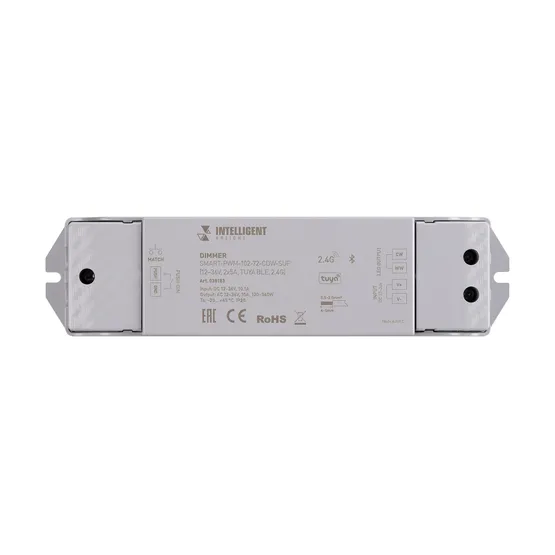 Фото #2 товара INTELLIGENT ARLIGHT Диммер SMART-PWM-102-72-CDW-SUF (12-36V, 2x5A, TUYA BLE, 2.4G) (IARL, IP20 Пластик, 5 лет)